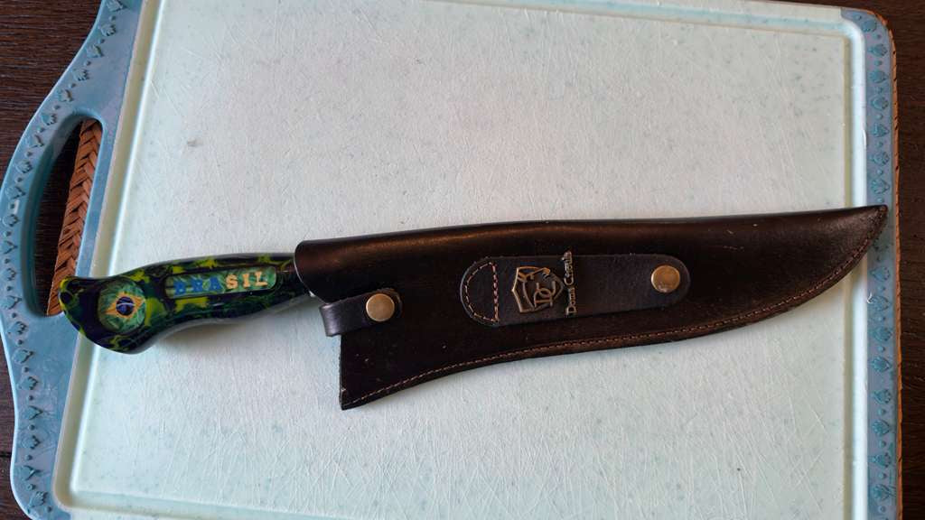 Handmade 10” Knife – Brazil Football Edition