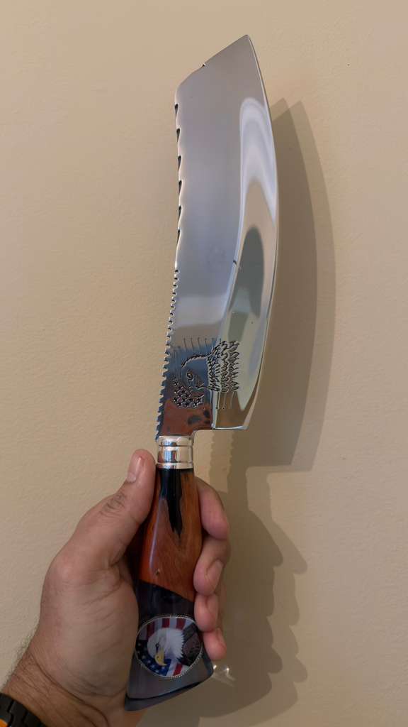 The Soaring Eagle Serrated Blade: Hand-Forged American Edition Knife