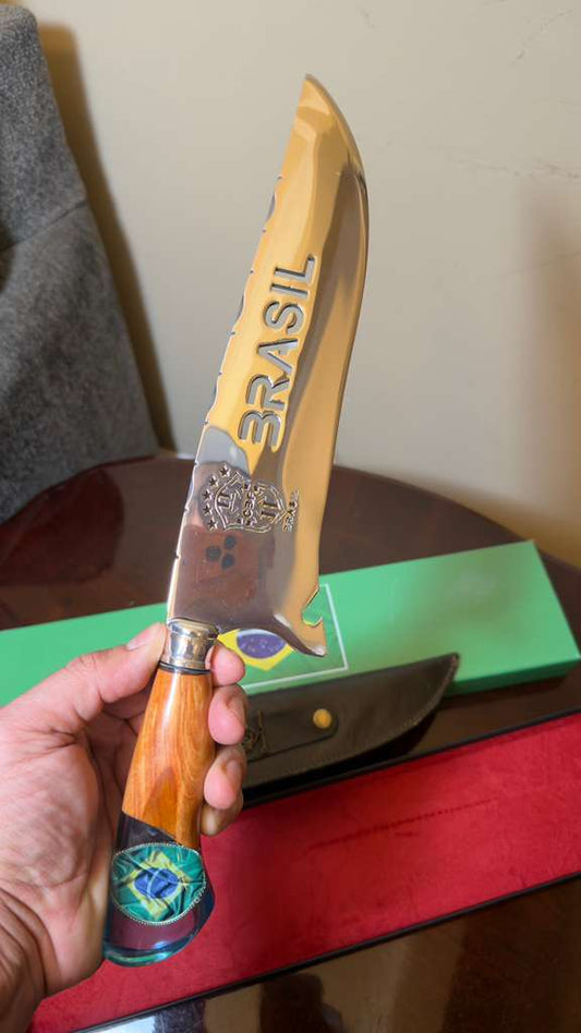 Brazilian Pride - Handmade 10” Knife Brazil Edition